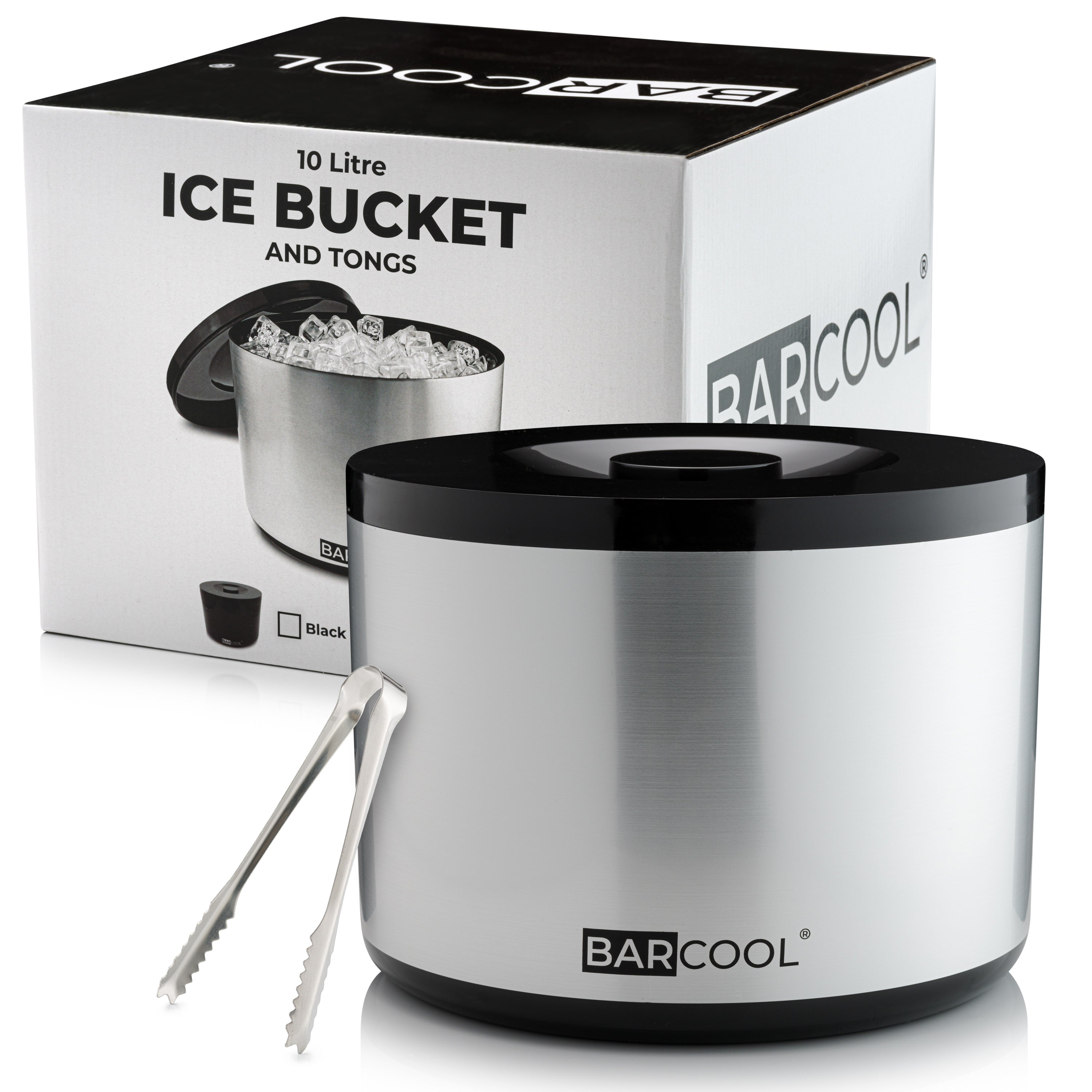 Barcool 10L Ice Bucket Round - Silver